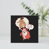 おかしいトナカイ サンタクロース クリスマス 新年 Xmas 招待状 (スタンド正面)