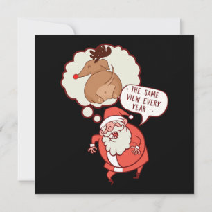 おかしいトナカイ サンタクロース クリスマス 新年 Xmas 招待状