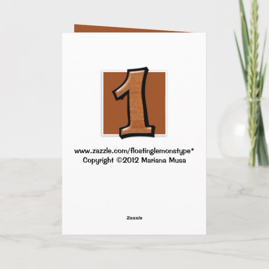 おかしいナンバー1のチョコレートアニバーサリーカード カード (裏面)