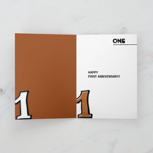 おかしいナンバー1のチョコレートアニバーサリーカード カード (内部)