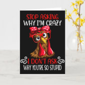 おかしいニワトリに聞くな！なぜ俺がクレイジーチキンなのか  カード (黄色い花)