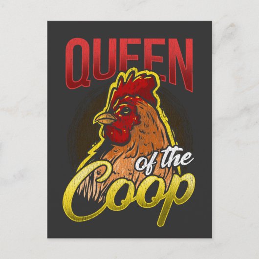おかしいニワトリの女性 動物 鳩 飼育 ポストカード (正面)