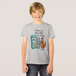 おかしいニワトリ 冷蔵庫 混乱した気分 トライブレンドＴシャツ
