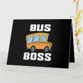 おかしいバスの上司スクールバスの運転手 カード (黄色い花)