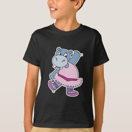 おかしいバレリーナカバ Tシャツ (正面)