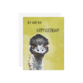 おかしいヒキガエル 誕生日カード カード (正面/裏面インサイチュ)