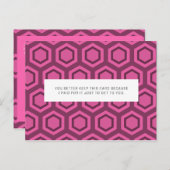 おかしいピンクとパープルのパターン ポストカード (正面/裏面)