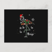 おかしいフラミンゴのクリスマス インビテーションポストカード (正面)