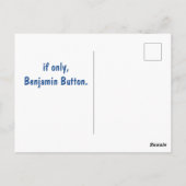 おかしいベンジャミンボタン逆エイジング誕生日 ポストカード (裏面)