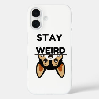 おかしいボストンテリアの漫画の犬が変なままにしておいて iPhone 16ケース