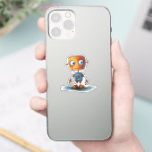 おかしいロボットのデザイン#4 ステッカー シール (スマートフォン)
