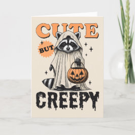 おかしいヴィンテージ・アライグマ かわいいけど怖いハロウィン シーズンカード