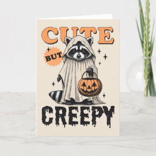 おかしいヴィンテージ・アライグマ かわいいけど怖いハロウィン シーズンカード