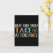 おかしい出席の問題ですが、あなたは出席をとりましたか？ カード (黄色い花)