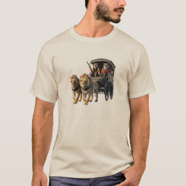 おかしい大きな猫の駅馬車 Tシャツ