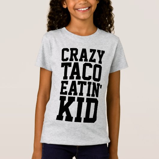 おかしい子供たち タコを食べまくる子供のTシャツ Tシャツ (正面)