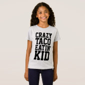 おかしい子供たち タコを食べまくる子供のTシャツ Tシャツ (正面フル)