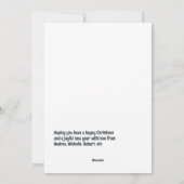 おかしい家族政治クリスマス シーズンカード (裏面)