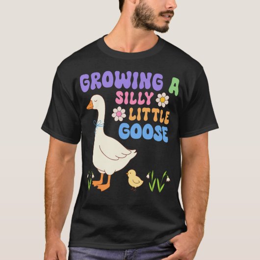 おかしい小さなガチョウの妊娠 Tシャツ (正面)