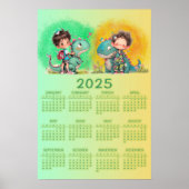 おかしい少年と恐竜の漫画 ポスター (正面)