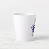 おかしい幽霊イラストデザイン カフェラテマグ (正面)