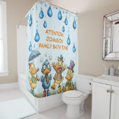おかしい怒ったカスタムファミリー シャワーカーテン (インサイチュ)