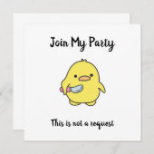 おかしい怒ったダックパーティー 招待状 (正面/裏面)