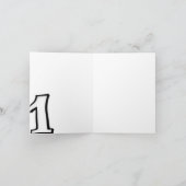 おかしい数字の1 白いメモカード カード (内部)