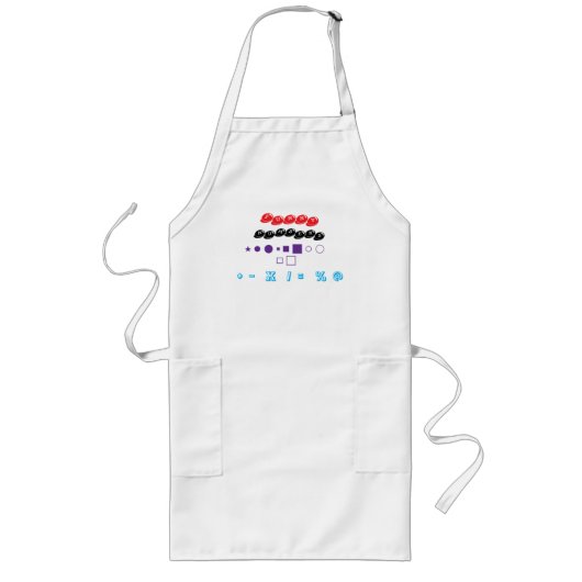 おかしい数字 ロングエプロン (正面)