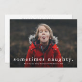 おかしい時もあればいたずらも 3枚の写真で楽しいクリスマス シーズンカード (正面/裏面)