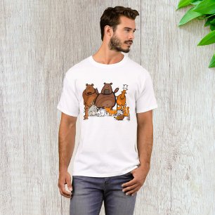おかしい森林の動物 かわいい森の生き物 Tシャツ