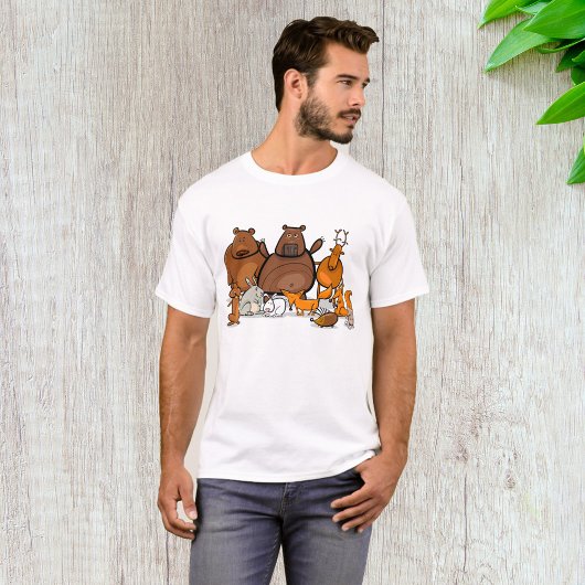 おかしい森林の動物 かわいい森の生き物 Tシャツ