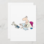 おかしい漫画 会計士オフィス ユーモア 招待状 (正面/裏面)