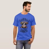 おかしい牛クレイジー良い雰囲気 Tシャツ (正面フル)