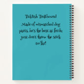 おかしい犬のモンスター、くすぐったいトロールハウンド ノートブック (裏面)