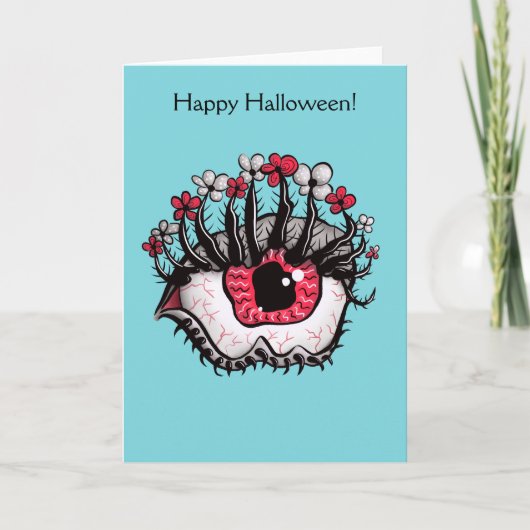 おかしい目が溶ける クリープサイコ ハロウィン カード (正面)