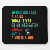 おかしい薬の投与量ジョーク ダークユーモア 皮肉 マウスパッド (正面)