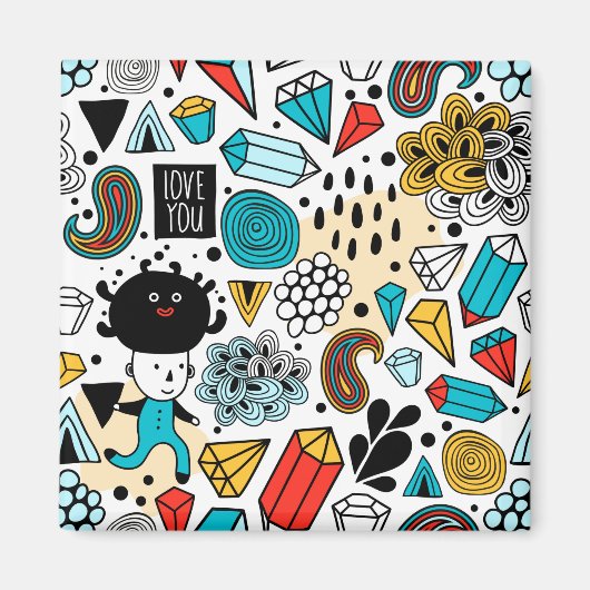 おかしい頭 マグネット (正面)