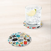 おかしい頭 ラウンドペーパーコースター (インサイチュ)