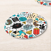 おかしい頭 ラウンドペーパーコースター (アングル)