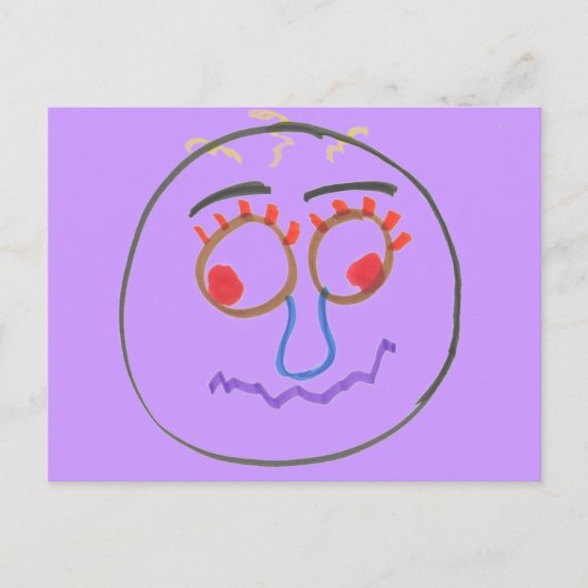 おかしい顔のポストカード ポストカード (正面)