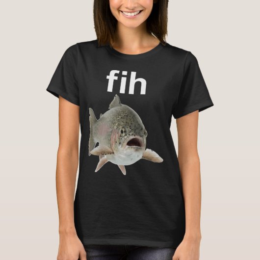 おかしい魚のメンズフィッシングギア Tシャツ (正面)