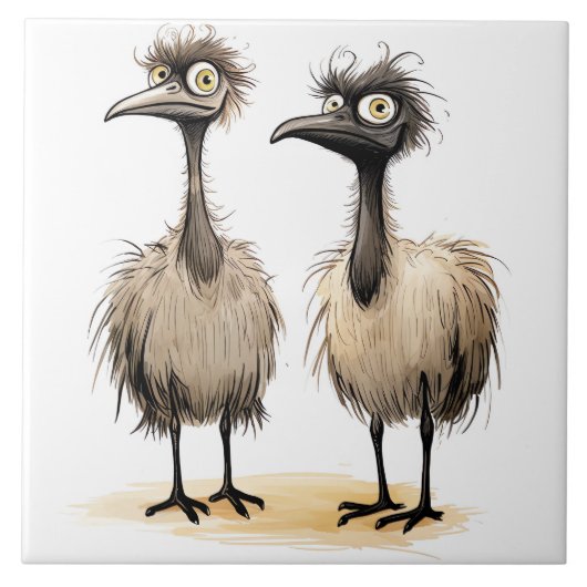 おかしい鳥たちの背景 タイル (正面)