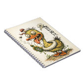 おかしい鳩が不思議な飲み物を飲んでいる ノートブック (右側)