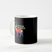 おかしい鹿のレズビアン・パロディLGBTプライドデザイン コーヒーマグカップ (正面左)