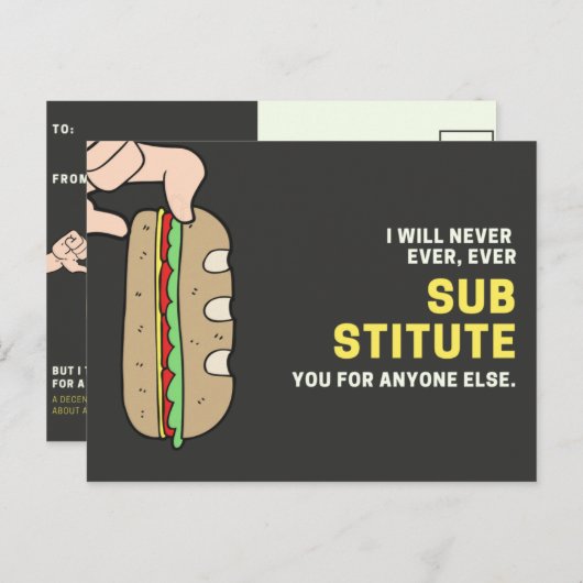 おかしい黒と黄色のサンドイッチ ポストカード (正面/裏面)