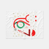 おかしい67 ミーム 看護師 六七 看護 楽しい フリースブランケット (正面(横))