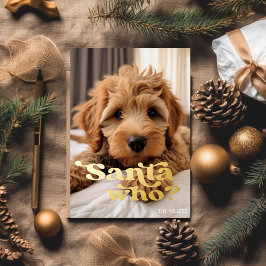 おかしい いたずら好きな いい 犬 ペット ミニマリスト クリスマス 箔シーズンカード