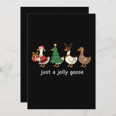 おかしい「ただの陽気なヤツ」かわいい漫画のクリスマス シーズンカード (正面/裏面)