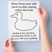 おかしい ひどいドライバー フライヤー 注意 馬鹿な駐車仕事 (手)